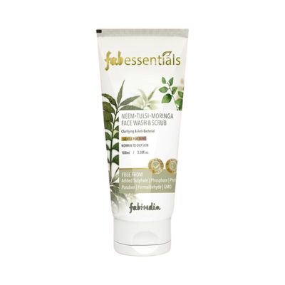 Fabessentials Neem Tulsi Moringa Face Wash & Scrub