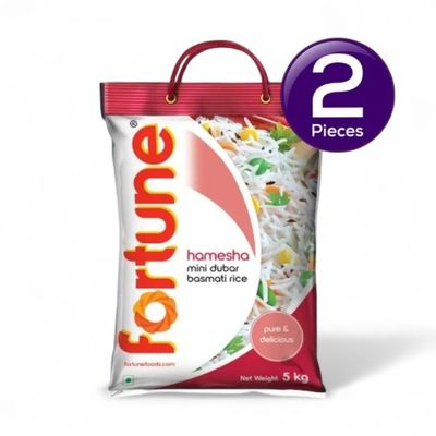 Fortune Hamesha Mini Dubar Basmati Rice 5 kg Combo