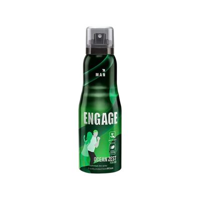 Engage Ocean Zest Deodorant for Men, Citrus & Aquatic, Skin Friendly