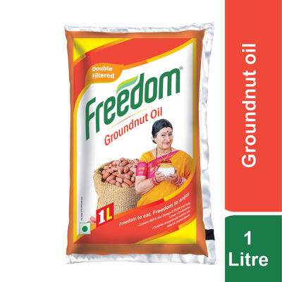 Freedom Double Filtered Groundnut Cooking Oil | Pouch