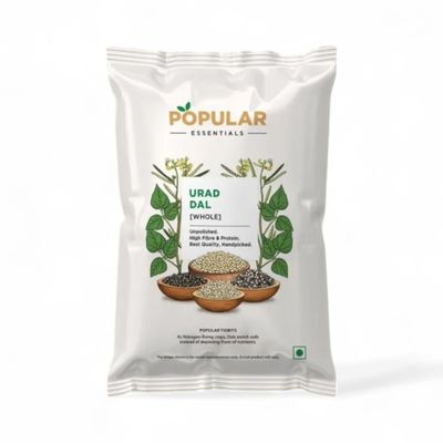 Popular Essentials Urad Gola White | Un-Polished