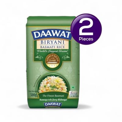 Daawat Biryani Rice | Long Grain 500 g Combo