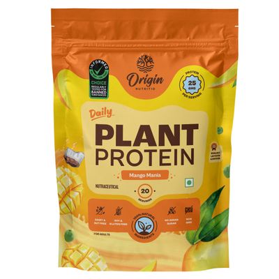 Origin Nutrition Daily Plant Protein Mango Flavour- 20 Servings