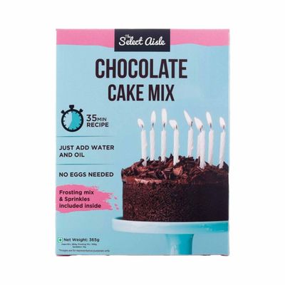The Select Aisle Eggless Chocolate Cake Mix | Including Frosting and Sprinkles