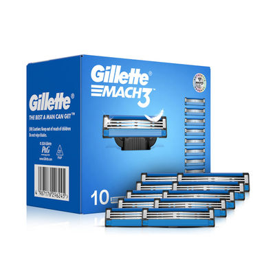 Gillette Mach3 Shaving Blades For Men (10 Cartridges)