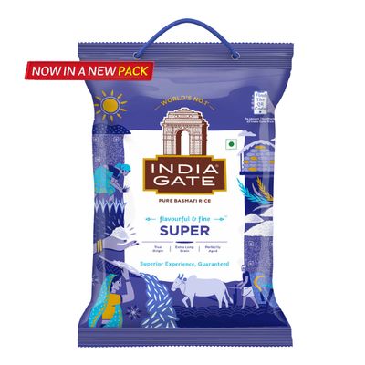 India Gate Flavourful and Fine Super Basmati Rice | Perfectly Aged Rice