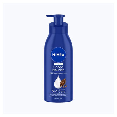 NIVEA Cocoa Nourish Body Lotion|Deep Moisture Serum|Non Greasy|Moisturiser For Very Dry Skin