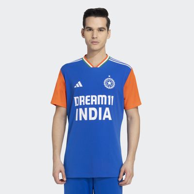 Adidas India Cricket T20 Fan Men's 100% Recycled Polyester Jersey - XL | HEAT.RDY