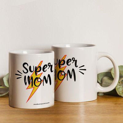 Mad Over Print's Super Mom Mug