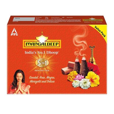Mangaldeep 5 In 1 Wet Dhoop - Bambooless Incense