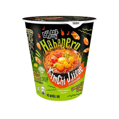 Korean Daebak Habanero Kimchi Jjigae Flavour Instant Noodles Soup Cup Non Veg