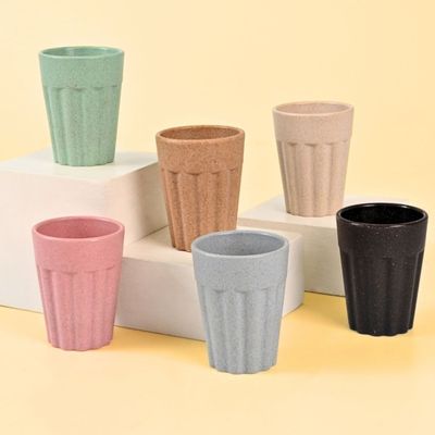 Eha Earth Friendly Cutting Chai Cups | 100 ml, 6 pcs, Multi-color | Rice Husk Biocomposite