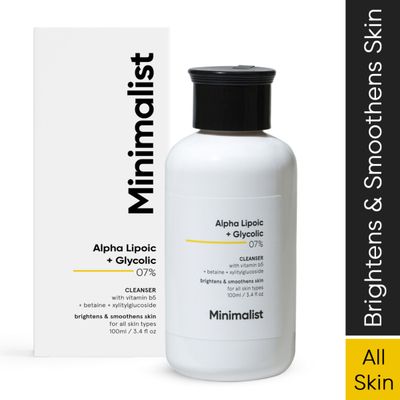 Minimalist Ala & Aha 7% Cleanser With Vitamin B5 Skin For Men And Women