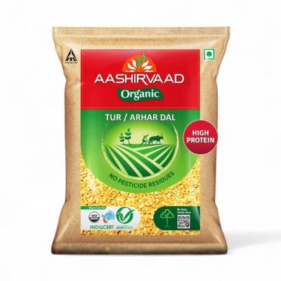 Aashirvaad Organic Arhar/Tur Dal | 100% Organic Arhar/Tur Dal Rich in Protein
