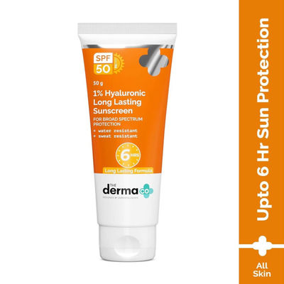 The Derma Co 1% Hyaluronic Long Lasting Sunscreen with Hyaluronic Acid & Vitamin E - SPF 50 PA++++