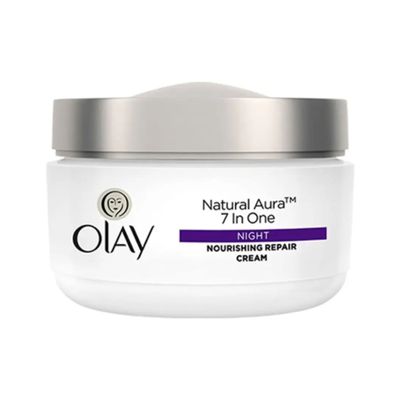 Olay Natural Aura Night Cream With Vitamin B3, Pro B5, E
