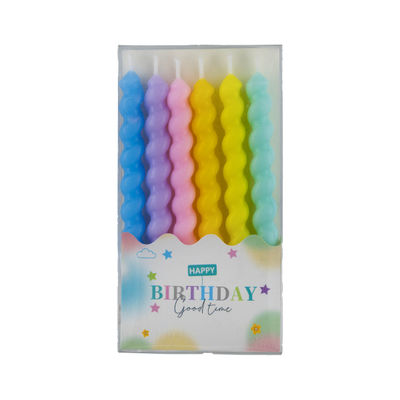 Spiral/Twisted Candles for Birthday/ Anniversary Celebration, Multicolor