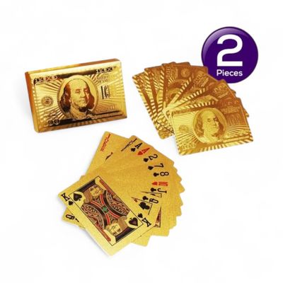 Se7en Gold Plated Poker Playing Cards 1 pc Combo