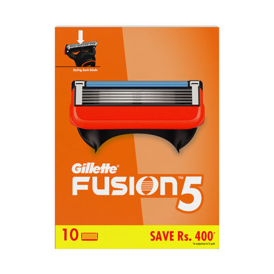 Gillette Fusion Manual Shaving Razor Blades For Men (10 Cartridges)