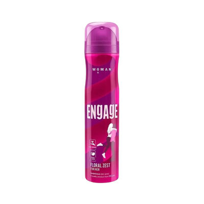 Engage Floral Zest Deodorant for Women, Citrus & Floral, Skin Friendly