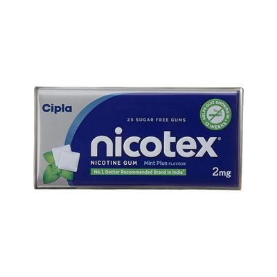 Nicotex Mint Plus Nicotine Gum 2MG Tin 29's Pack