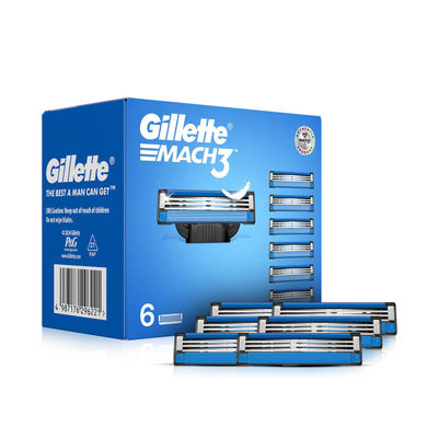 Gillette Mach3 Shaving Blades For Men (6 Cartridges)