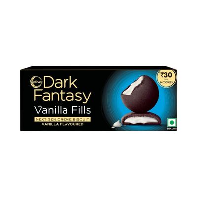 Sunfeast Dark Fantasy Vanilla Fills | Crunchy Choco Cookies with Vanilla Crème