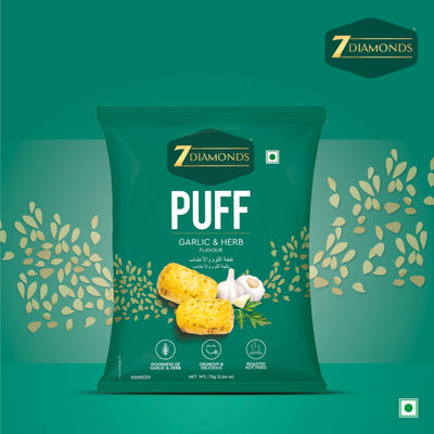 7 Diamonds Roasted Garlic & Herb Flavour Puff
