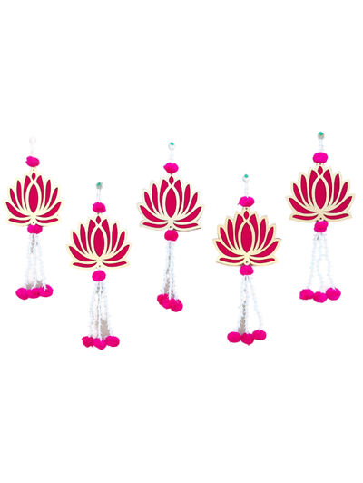 Samsidhi Decorative Lotus Hangings Pack Of 5