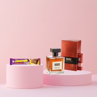 Nestle Nestle Munch Chocolate(38gms) & Engage Amber Hues Perfume For Men, Ambery & Warm Scent, Free 3Ml Tester(100ml) Combo