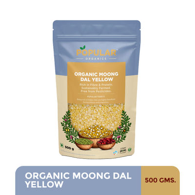 Popular Organics Moong Dal Split / Moong Dhuli