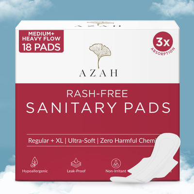 Azah Rash-Free Sanitary Pads (12 R + 6 Xl)