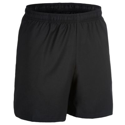 Decathlon Men's Solid Polyester Gym Shorts | Black - M