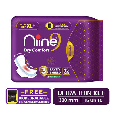 Niine Dry Comfort Ultra Thin XL+ Sanitary Pads | 320 mm