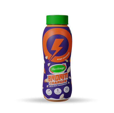 Heritage Badam Charger Milkshake With Badam Bits Pet