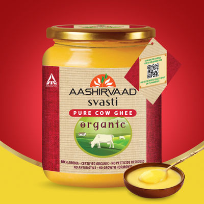Aashirvaad Svasti Pure Cow Ghee - Desi Ghee with Rich Aroma - Organic Jar