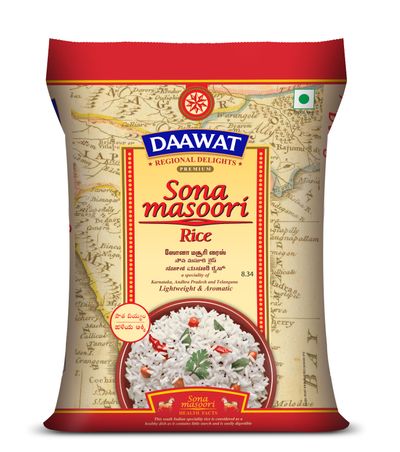Daawat Medium Sona Masoori Rice | Polished