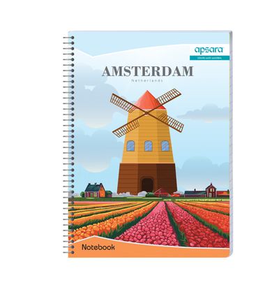 Apsara Spiral Notebook 1Subject 29.7 x 21 180Pages Blue Single Line 60gsm (Covers May Differ)