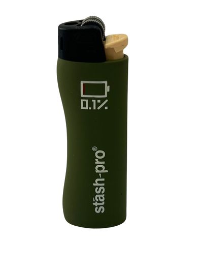 Stash-Pro Premium Silicon Finish Electronic Refillable Lighter | Colour May Vary