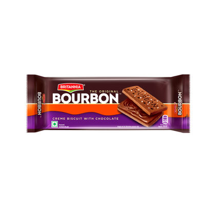 Britannia The Original Bourbon Chocolate Cream Biscuits | Trans Fat-free