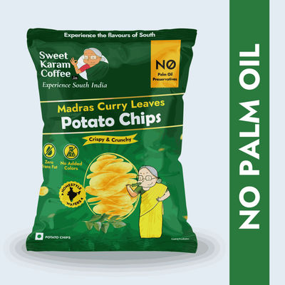 Sweet Karam Coffee Madras Curry Leaves Potato Chips - No Palm Oil