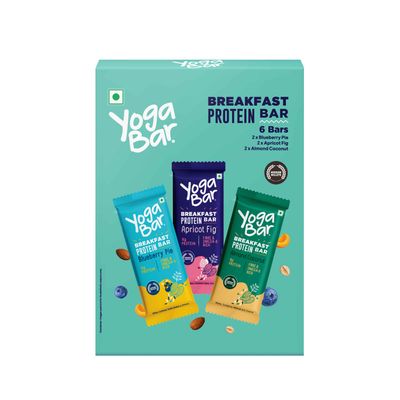 Yoga Bar 8g Breakfast Protein Bar Variety Pack, Berries, Millets and Seeds, High Fibre Granola Bar