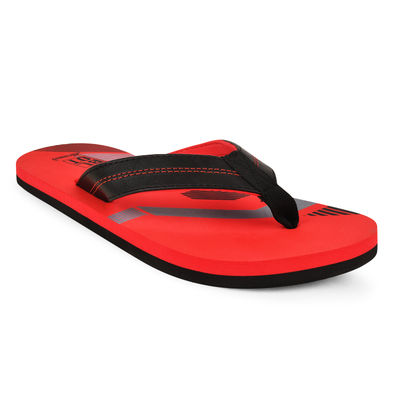 Paragon Men Printed Lightweight Rubber Thong Flipflops | Red | UK 7