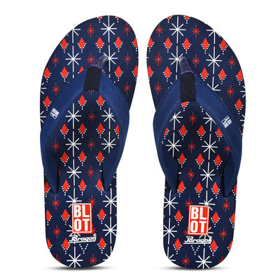 Paragon Women Printed Rubber Thong Flipflops | Blue | UK 7