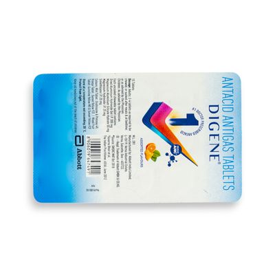 Digene Antacid Antigas Tablet Flavour Orange