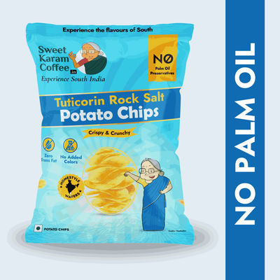 Sweet Karam Coffee Tuticorin Rock Salt Potato Chips - No Palm Oil