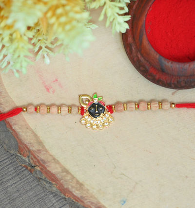 Aurum Shreenath Ji With Wooden Beads