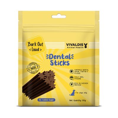 Bark Out Loud Dental Stick-Removes Plaque & Tartar, No Sugar Dog Treats