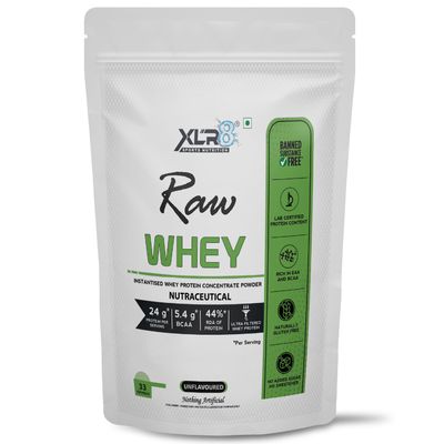 XLR8 Raw Whey Protein Powder Instantised Whey Protein Concentrate 80% - 2.2 Lbs (Unflavoured)