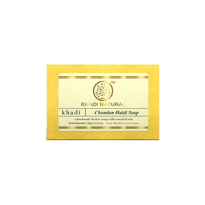 Khadi Natural Chandan Haldi Soap For Visibly Bright Skin